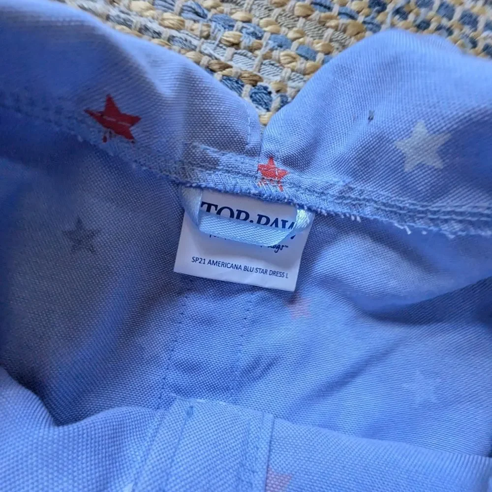 Top Paw Blue Star Dog Dress Large – Americana Patriotic Stars 4th of July